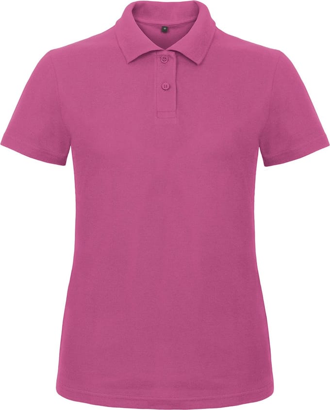 Dames Polo ID.001 Fuchsia Paars merk B&C maat S