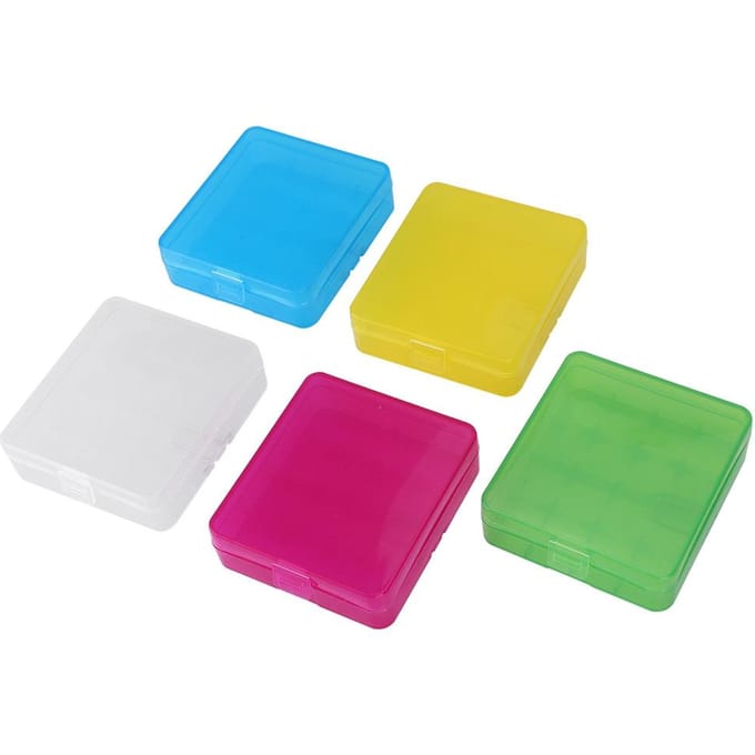 5 STUKS Draagbare Batterijdoos Container 4*18650 Batterijen Batterijdoos yellow