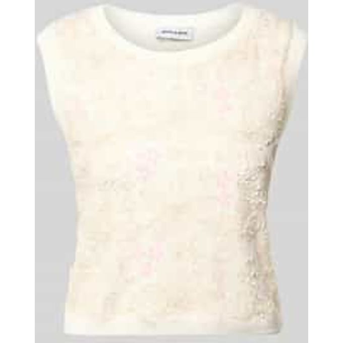gebreid shirt met ronde hals
