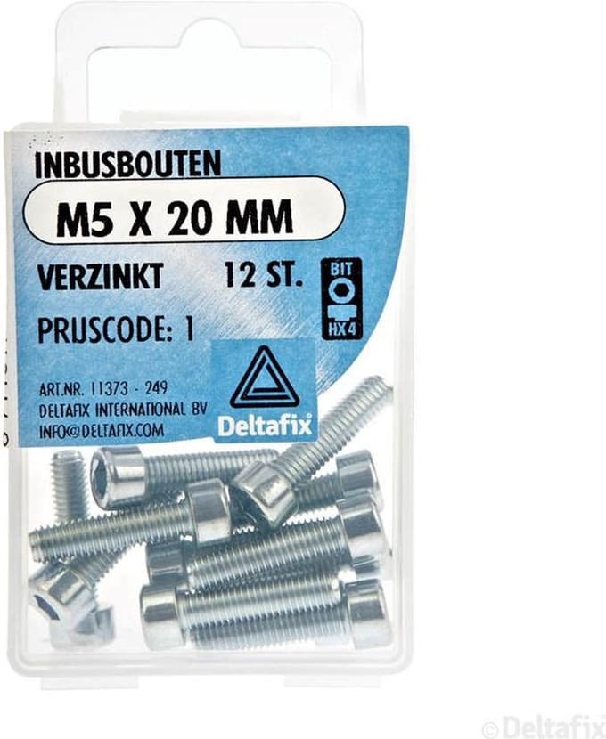 Inbusbouten M5 X 20 mm Verzinkt 12 STUKS