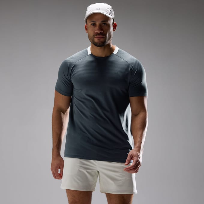 MP Men's Training Ultra Gridded T-Shirt - Anchor Grey - S