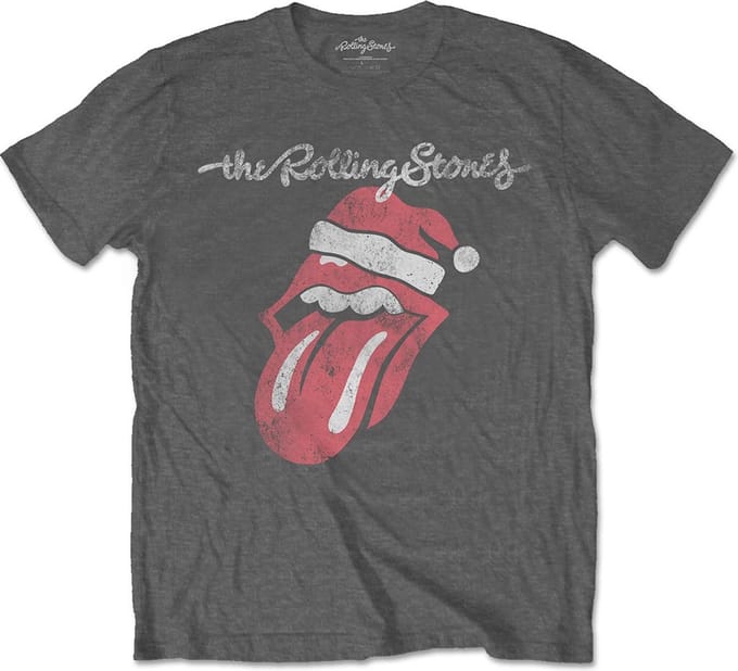 The Rolling Stones - Santa Lick Heren T-shirt - M - Grijs