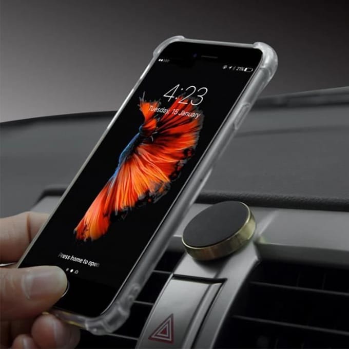 Telefoonhouder Auto - UTO - Universeel - Magnetisch - Aluminium - Zwart