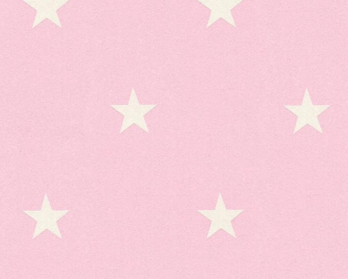 GLITTER BEHANG MET STERREN - Roze Zilver Creme - AS Creation Adelaide
