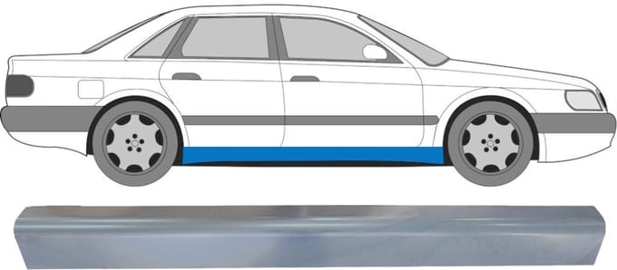 Reparatie dorpel voor Audi 100 C4 1990-1994 / Links = Rechts (symmetrisch)
