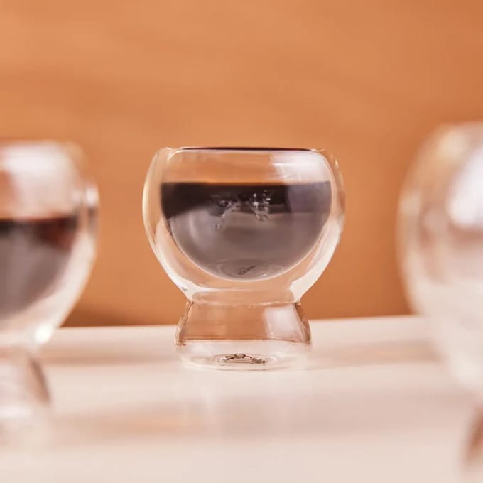 Karaca Anthon – Shaped Espresso Kopset – 6 Delig – Glas – 80 ml