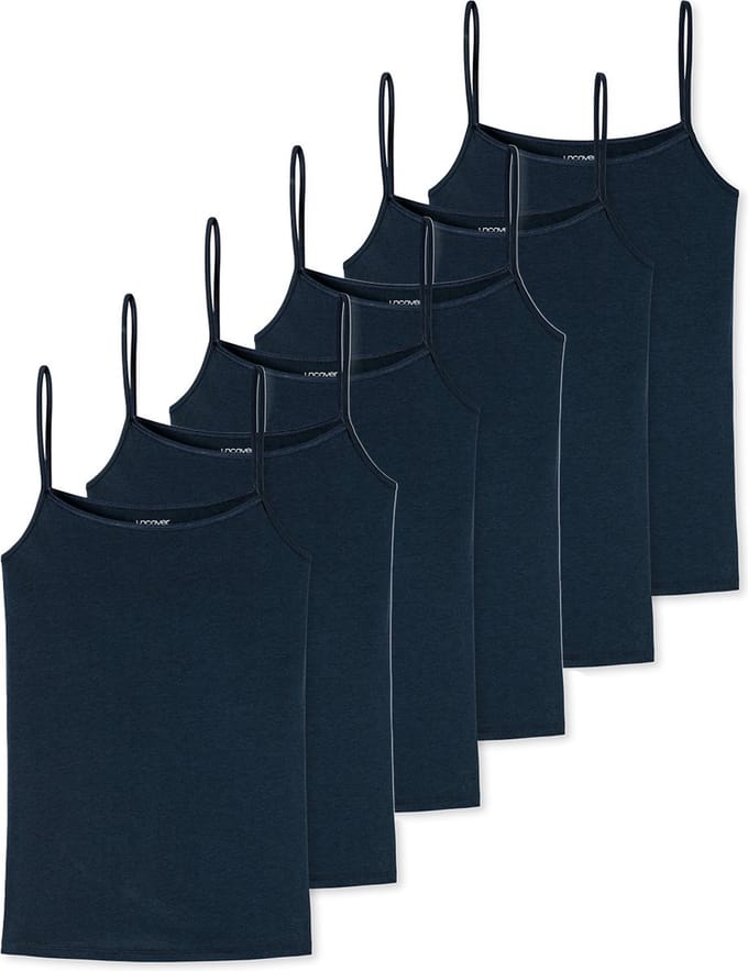 uncover by Schiesser Dames spaghettitop 6 pack Basic