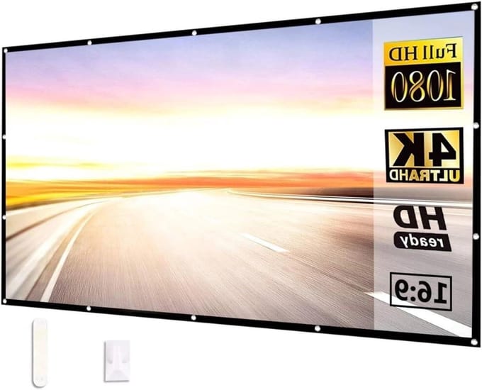 Projectiescherm - Scherm Projector - Thuisbioscoop - Opvouwbaar - 150 inch - Wit