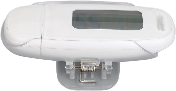 Stappenteller Sensor - Wandelmeter Tracker - Activiteit Meten - Verlicht LCD Scherm - Compact Lichtgewicht - Wit