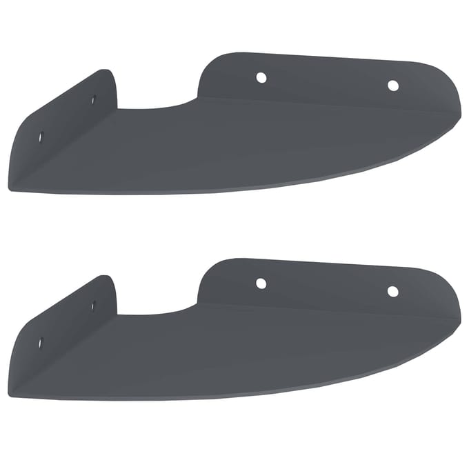 vidaXL - Hoek - Plank - 2 - st - Antraciet - 15 - x - 15 - x - 2 - cm
