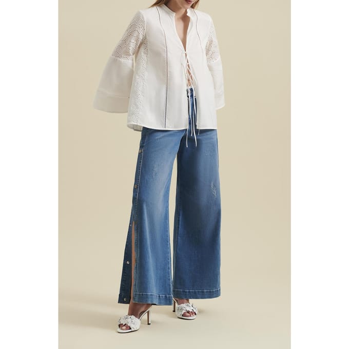 Anne Fontaine Aliza White Maat: 42 | Longsleeves Outlet | Dames | Wit