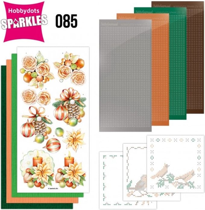 Sparkles Set 85 - Jeanine's Art - Salmon Christmas Baubles