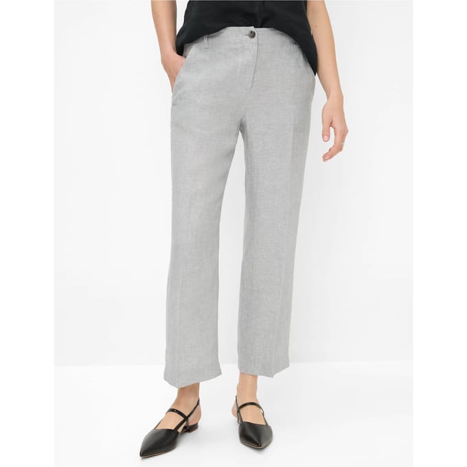 Brax Dames Culotte  Style MAINE S GREY MELANGE, lichtgrijs, maat 46