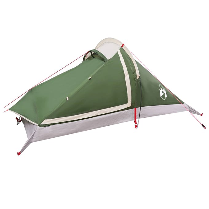 vidaXL - Backpacking - Tent - 4-persoons - Groen - 185T - Polyester - met - PU - Coating