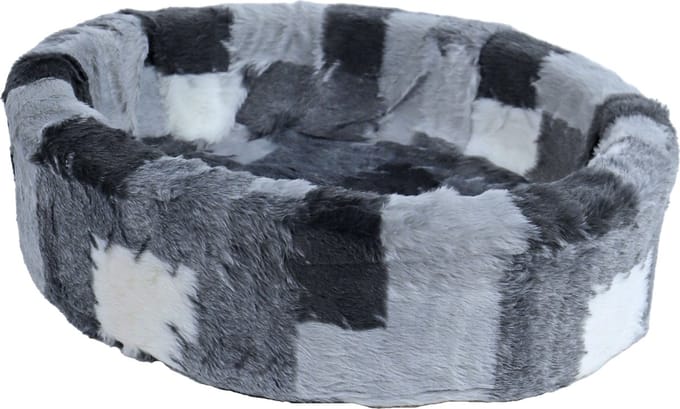 Teddymand mix/blok grijs nr. 4/70 cm Slaapplezier Gebr. de Boon
