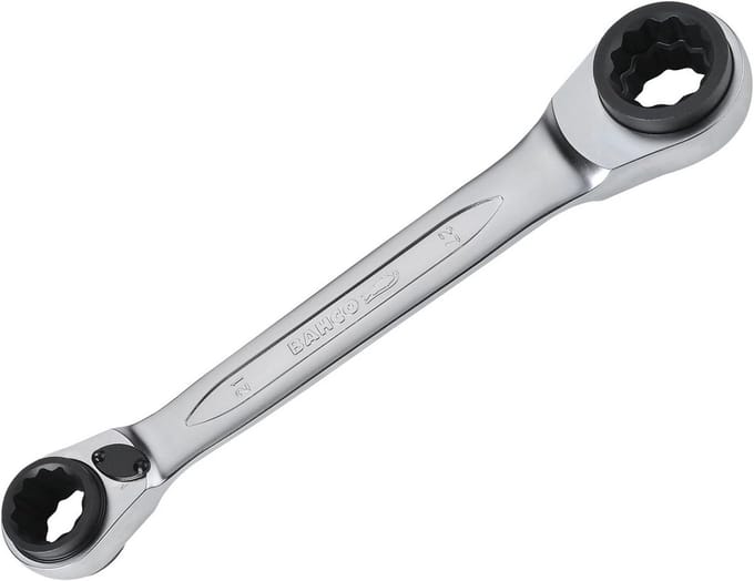 Dubbele Ratelsleutel Met Opening – Maten 21mm en 27mm – Professioneel Handgereedschap