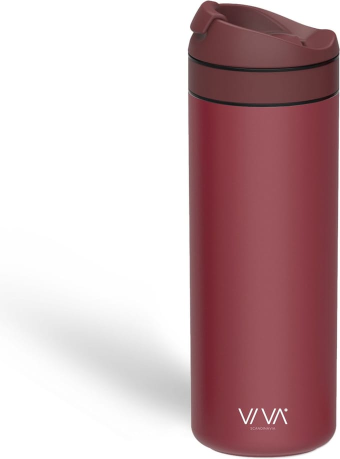 Viva - Recharge Drinkbeker met Filter 460 ml - Roestvast Staal - Rood -