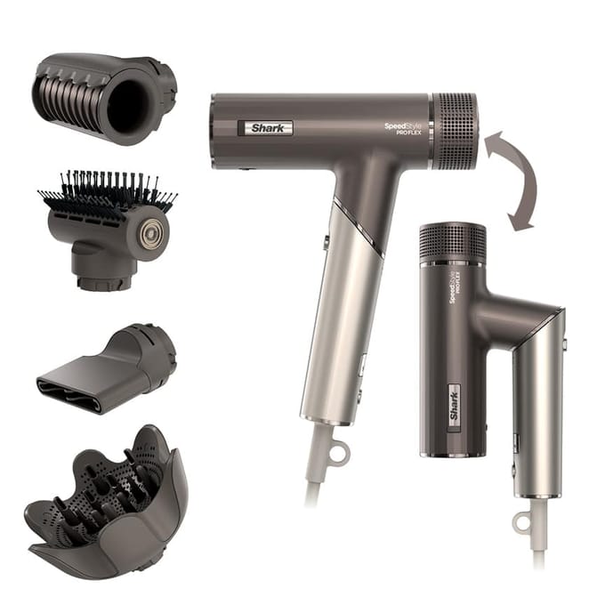 Shark SpeedStyle Pro Flex 4-in-1 Föhn, Zilver | HD542EU | van SharkNinja