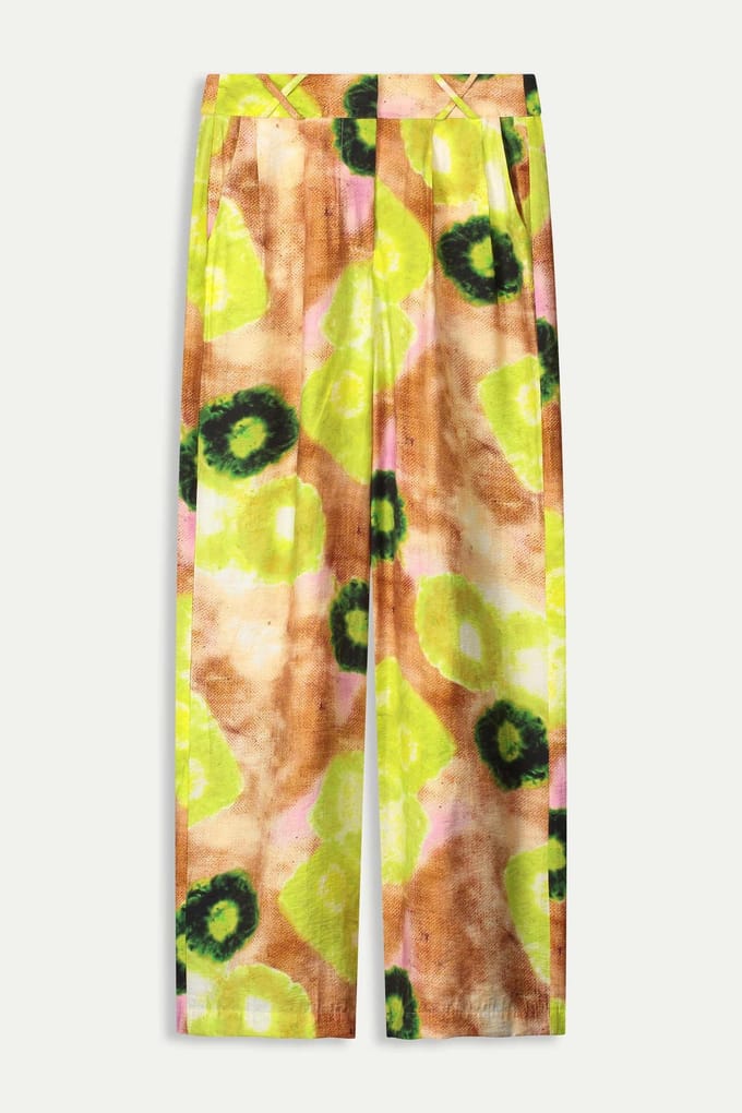 POM Amsterdam Pants - Summer Bliss Lime Größe: 42 | Ausgestellte Hosen Outlet | Damen | Grün