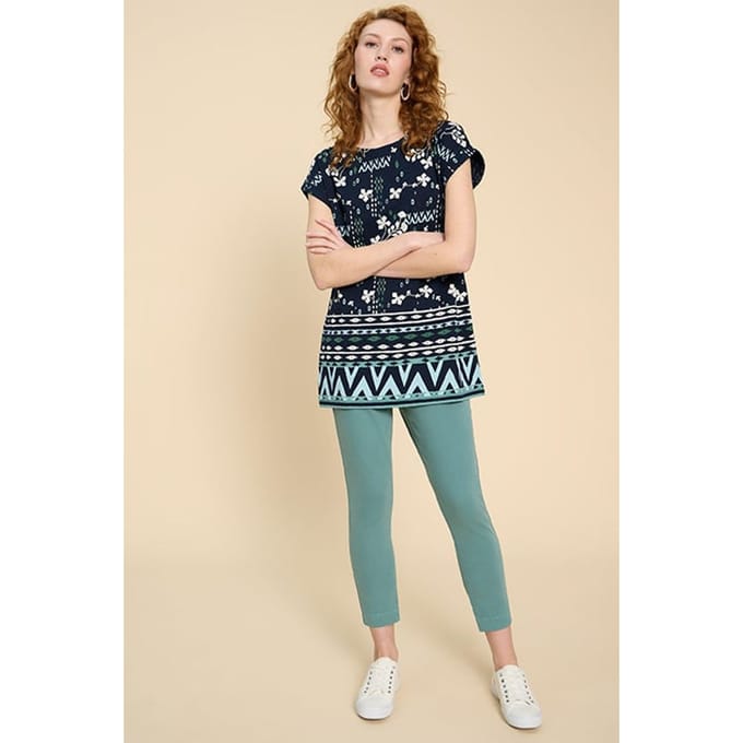 White Stuff Carrie Tunic Navy Printed Taglia: 8 | Magliette intime Outlet | Donna | Blu
