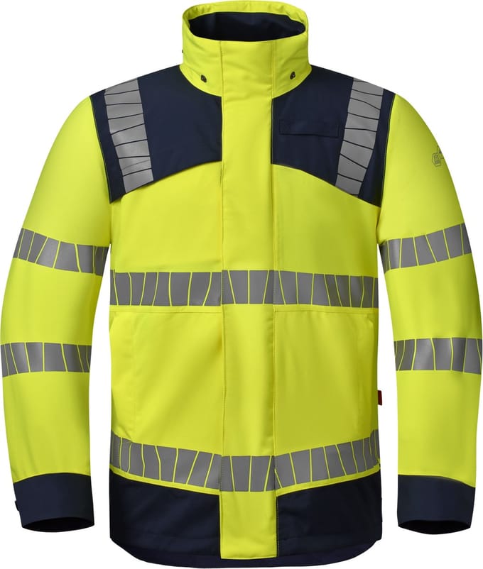 HAVEP Rainshell High Vis 50419 - Fluo Geel/Indigo Blauw - M