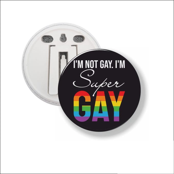 Button Met Clip 58 MM - Im Super Gay