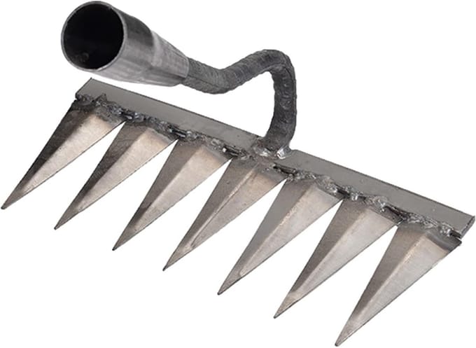 Tuinhark Koolstofstaal - Bladhark Gazonhark - Grond Losmaken - Zware Belasting - Tot 27.7cm Breed