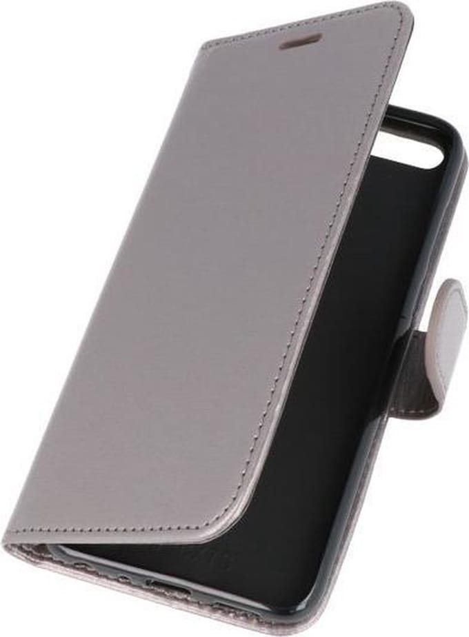 Grijs Wallet Case Hoesje voor Huawei Honor 10