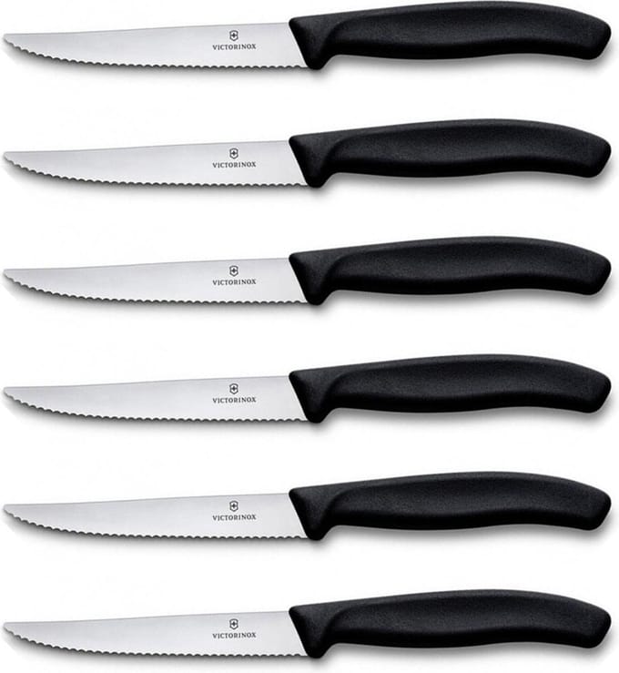 Victorinox Swiss Classic Steakmessenset - 6-delig - Zwart