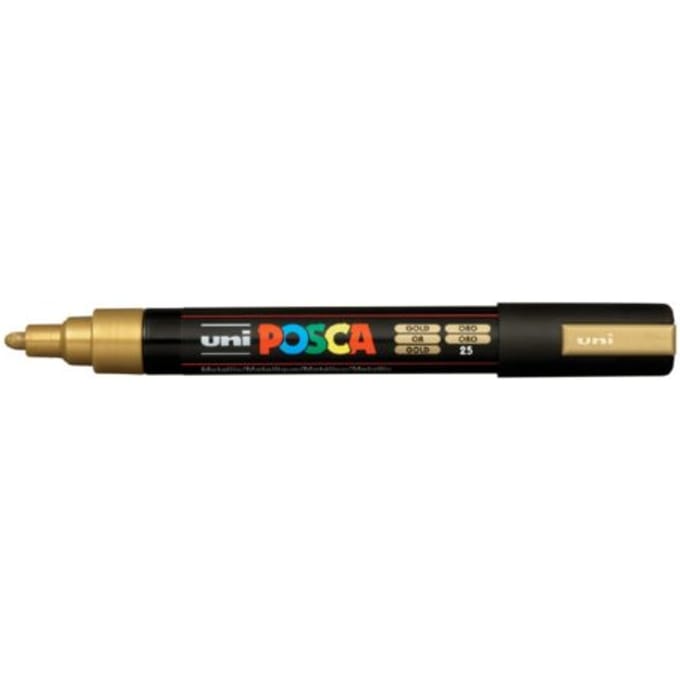 Posca marker met conische punt schrijfdikte medium goud