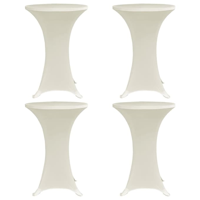 vidaXL - Statafelhoes - 4 - st - stretch - Ø60 - cm - crème