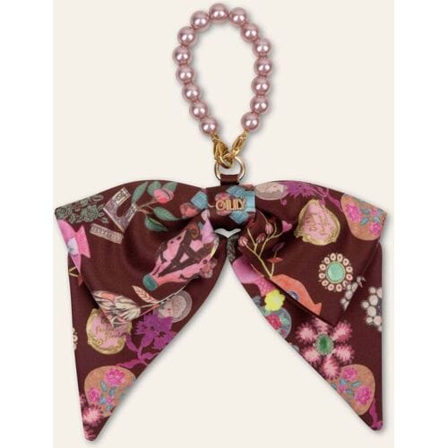 Oilily Bow Pearls Tassenhanger- maatOne size Hot Chocolate