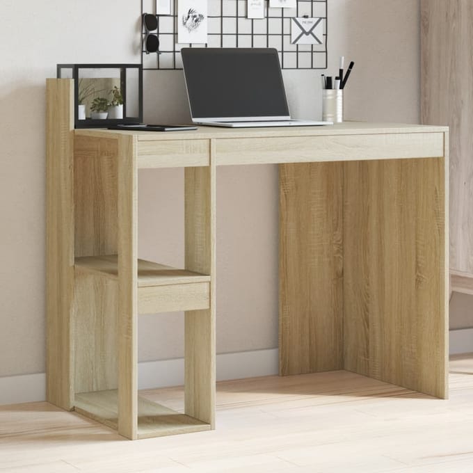vidaXL - Bureau - 103,5x56,5x94 - cm - bewerkt - hout - sonoma - eikenkleurig