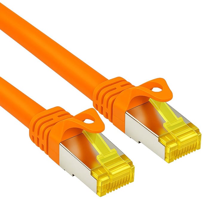 Cat 7 - S/FTP - Netwerkkabel - Patchkabel - Afgeschermd - 10 Gbps - 7.5 meter – Oranje - Allteq