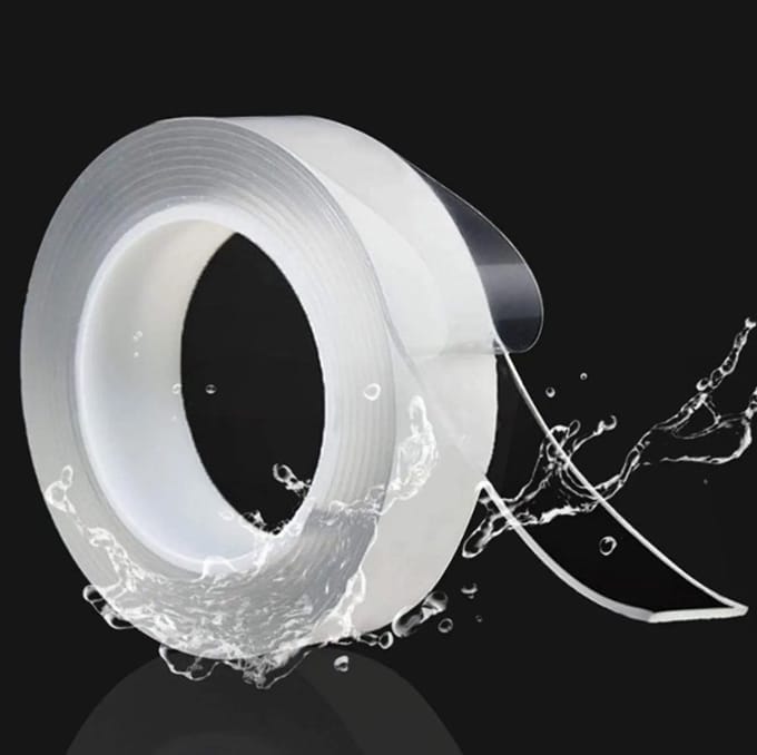 Go Go Gadget - Dubbelzijdig - Nano tape - Plakband - Transparant - 1cm breed - 3 meter