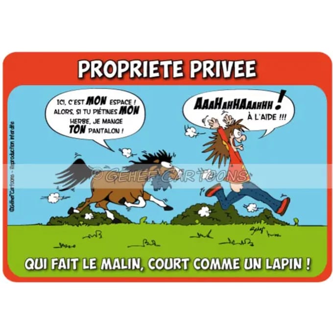 Humoristische plaquette voor privé-eigendom Fr8Man