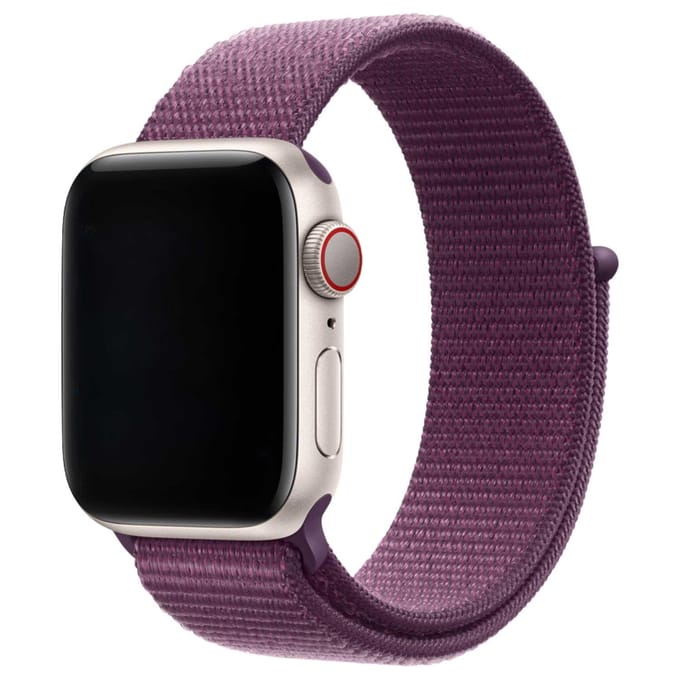 2+2 | Apple Watch Bandje Osvo - Geweven - Nylon - Pruimenpaars