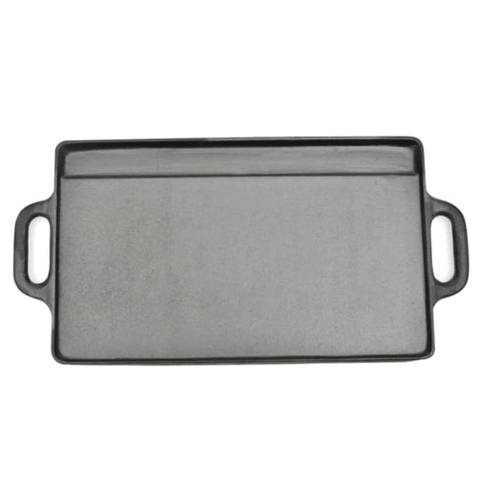 Plaques de Grill en Fonte, Double Face, 2 Pcs, 38 X 23 Cm