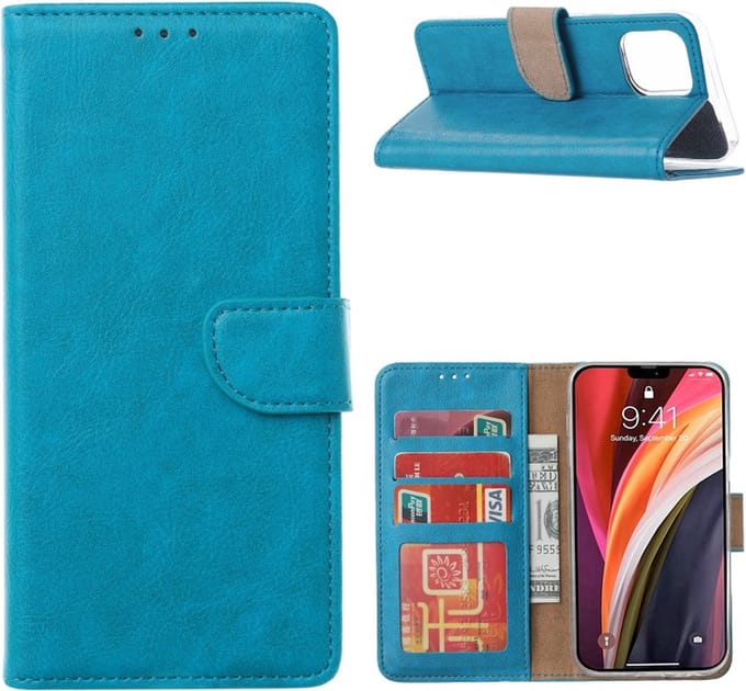 Cityhoesje - iPhone 12 Pro Max – Bookcase incl. Pasjeshouder - Blauw