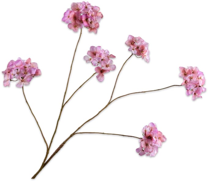 Silk-ka - Kunstbloem - hortensia - roze - H121 cm