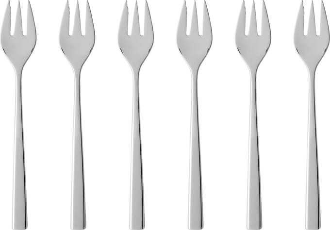 Gense Fuga Taartvork 15,5 cm 6 stuks Mat/glanzend staal