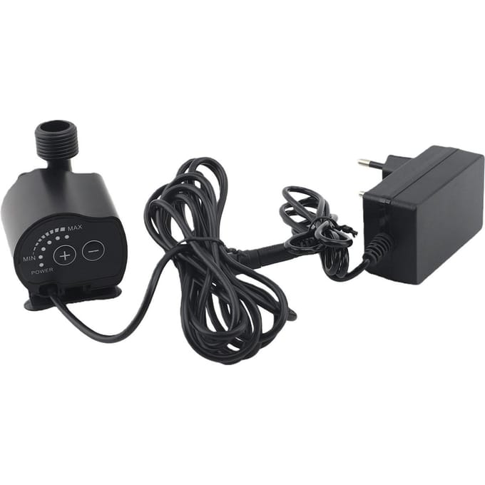 Pompe à eau 12V 15W Débit 800LPH Hauteur de refoulement 5m Contrôle 5 vitesses Pompe à eau DC avec ventouse