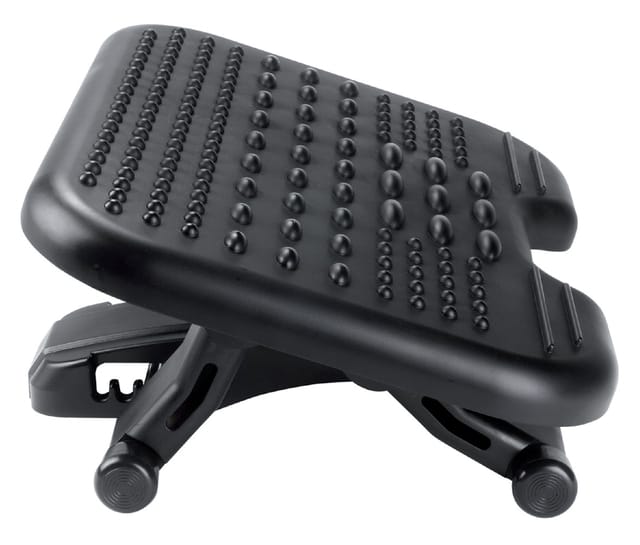 Kensington SoleMassage Verstelbare Voetensteun - Ergonomisch Ontwerp - Zwart