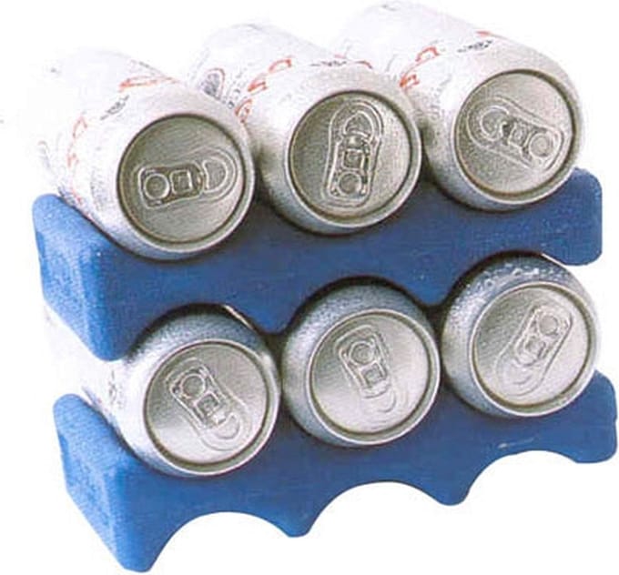 Excellent Houseware Koelelement voor blikjes - blauw - 600 gram