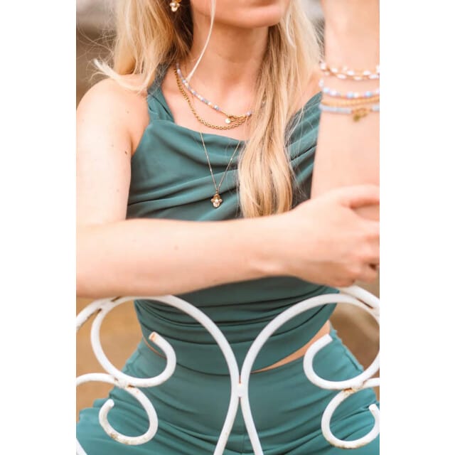 Label Kiki K.sk.152.1 hidden pearl necklace gold