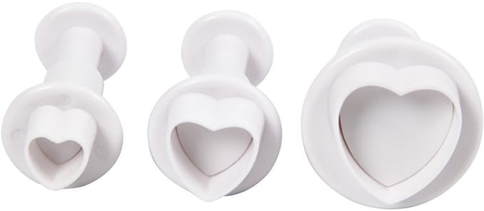 Creativ Company Uitknipsels met stempel Hart 3 stuks.