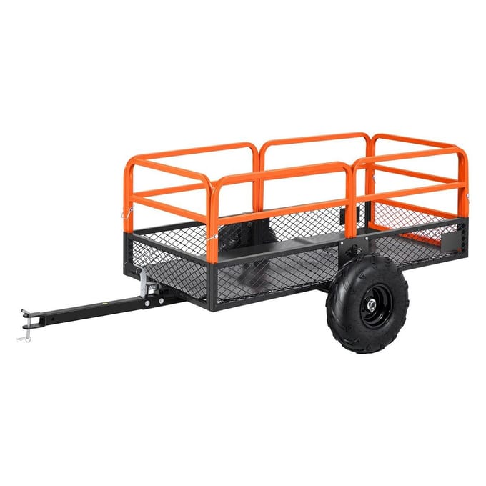 Kippertrailer 1600 lbs 22 Cu. Ft Aanhanger Stalen Tuin Werf Trailer Kar