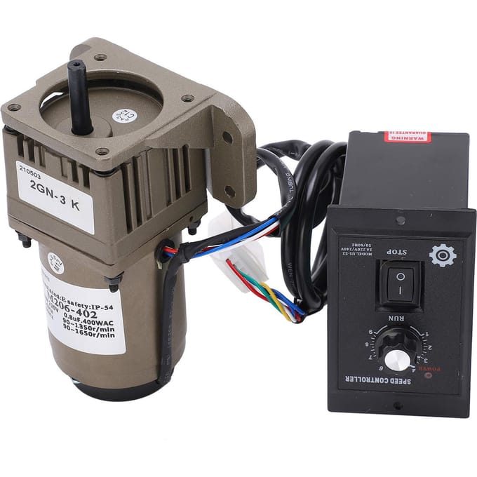 AC 220V 6W Eenfase Asynchrone Reductiemotor Vertraging Instelbare Snelheid (10K)