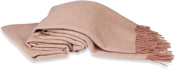 Kayori Tibet - Plaid - 50% linnen / 50% wol - 150x220 cm - Cinnamon