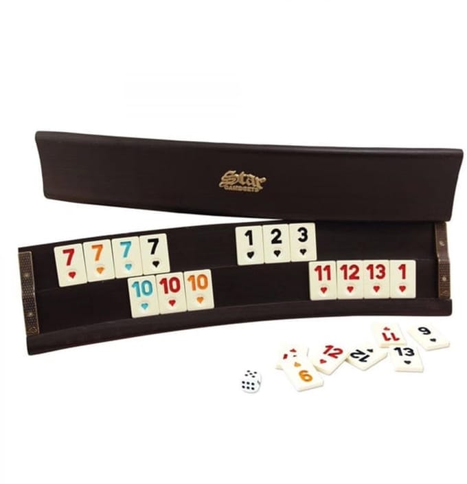Star Oval Houten Rummy - Houten Ovale Rummikub - Star